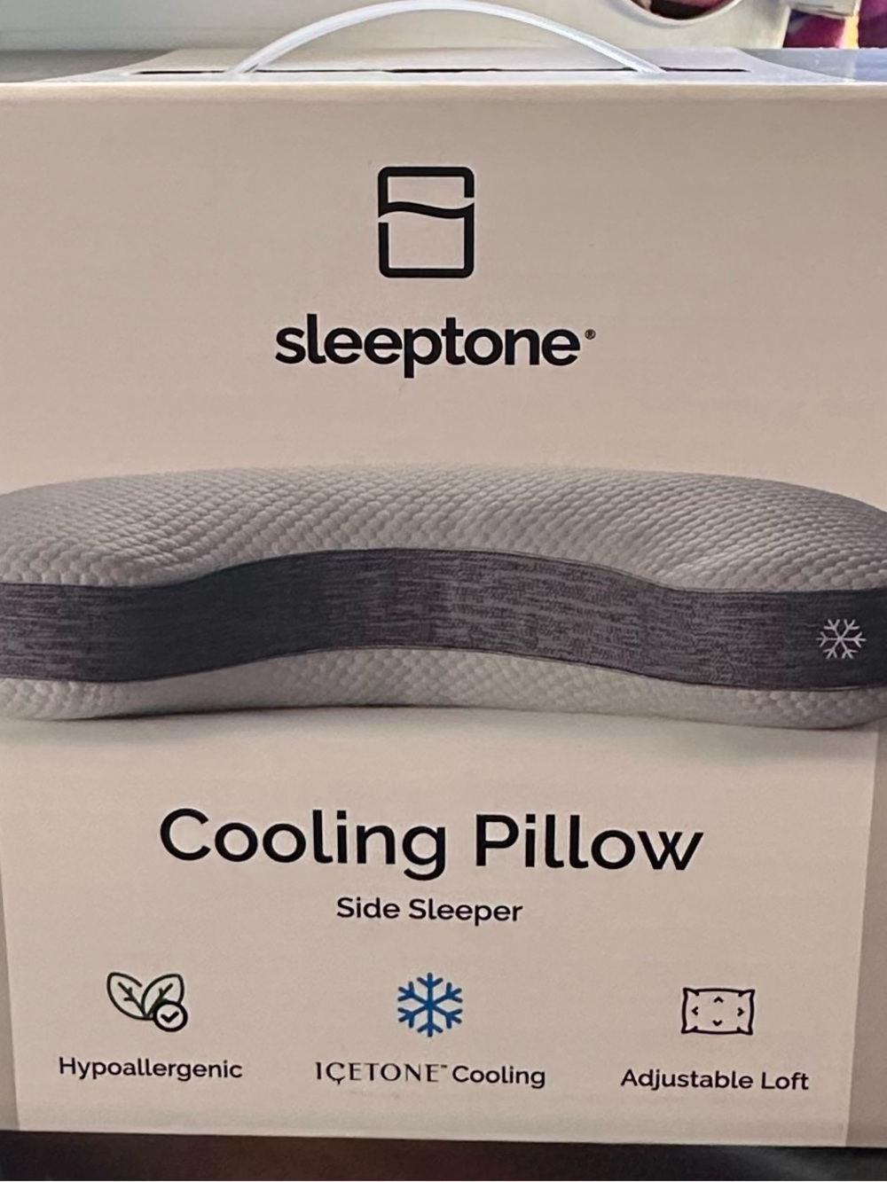 Sleeptone Cooling Side Sleeper Pillow in Gray